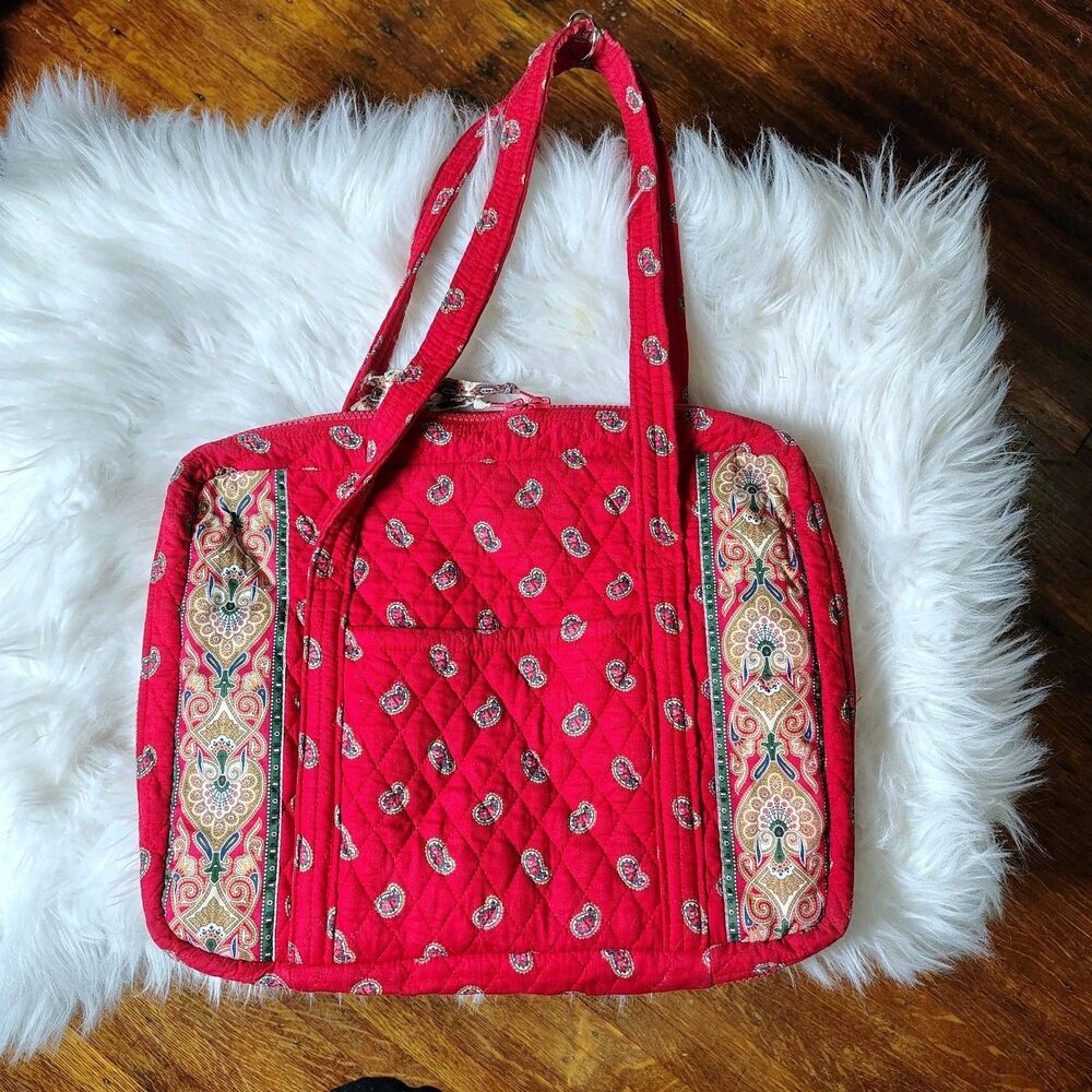 Vera Bradley VTG Business Bag "RED" Retired RARE